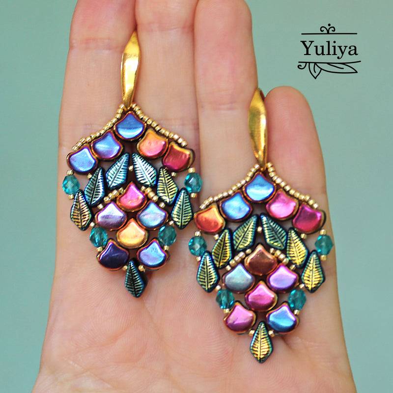 PDF Tutorial Earrings "Autumn Leaves"