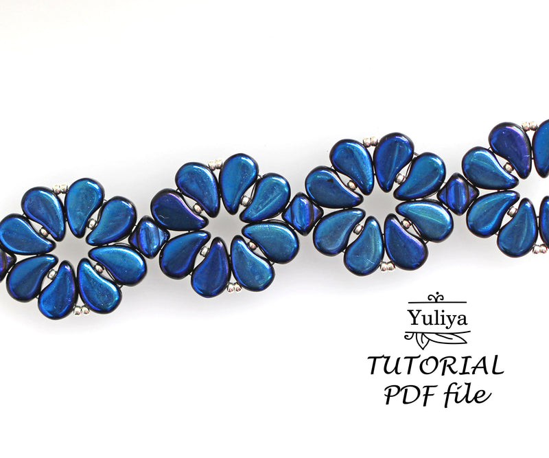 PDF Tutorial Bracelet "Paisley Flower"