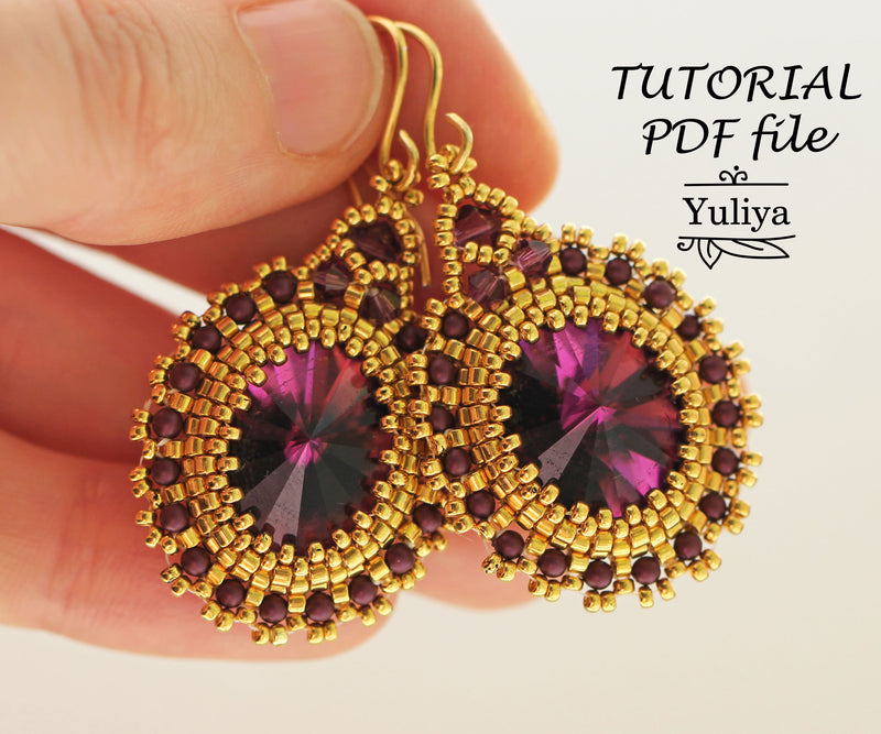PDF Tutorial Earrings "Amethyst"