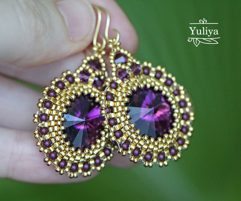 PDF Tutorial Earrings "Amethyst"