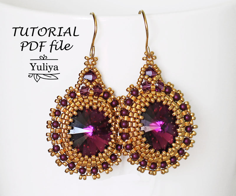 PDF Tutorial Earrings "Amethyst"