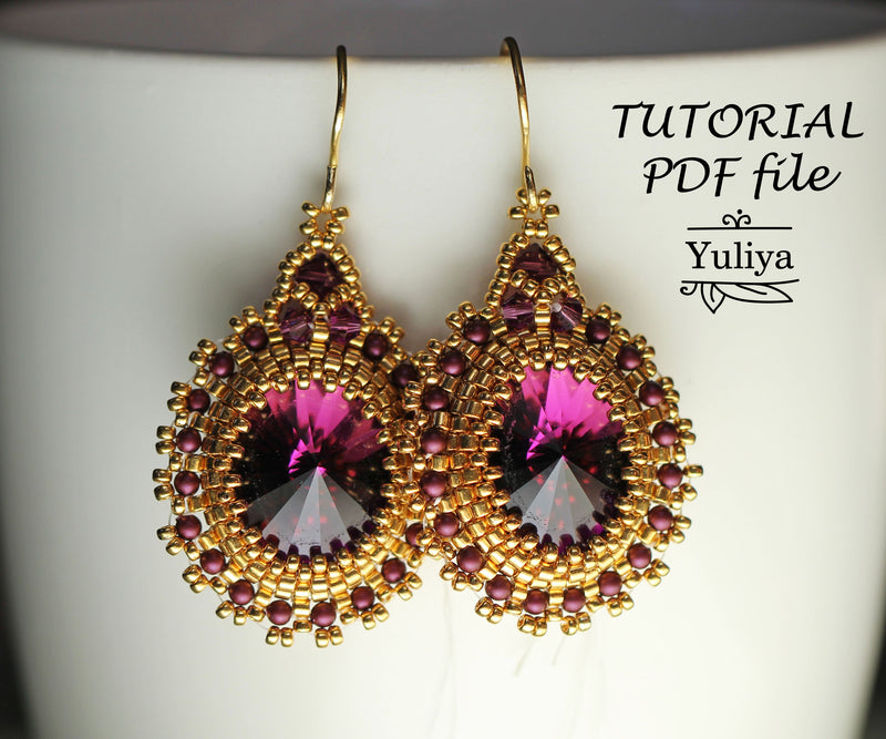 PDF Tutorial Earrings "Amethyst"