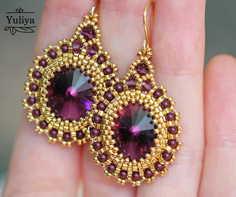 PDF Tutorial Earrings "Amethyst"