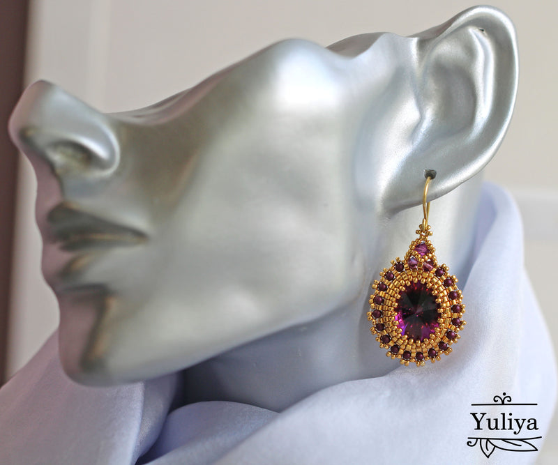 PDF Tutorial Earrings "Amethyst"