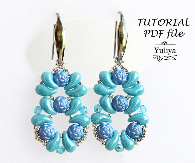 PDF Tutorial Earrings "Winter"