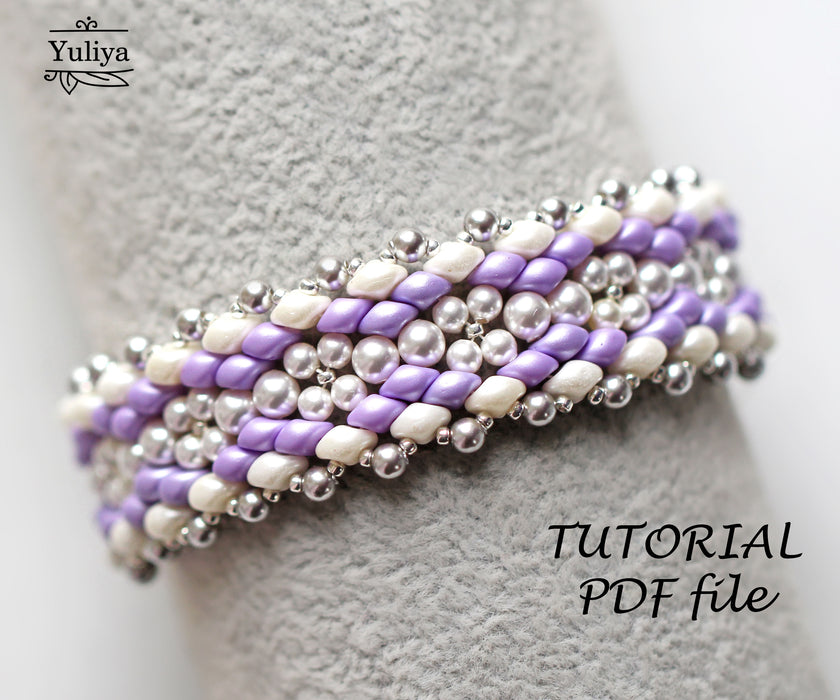 PDF Tutorial Bracelet "Lavender"