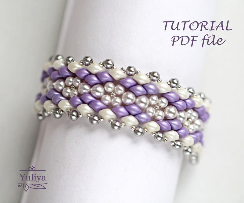 PDF Tutorial Bracelet "Lavender"