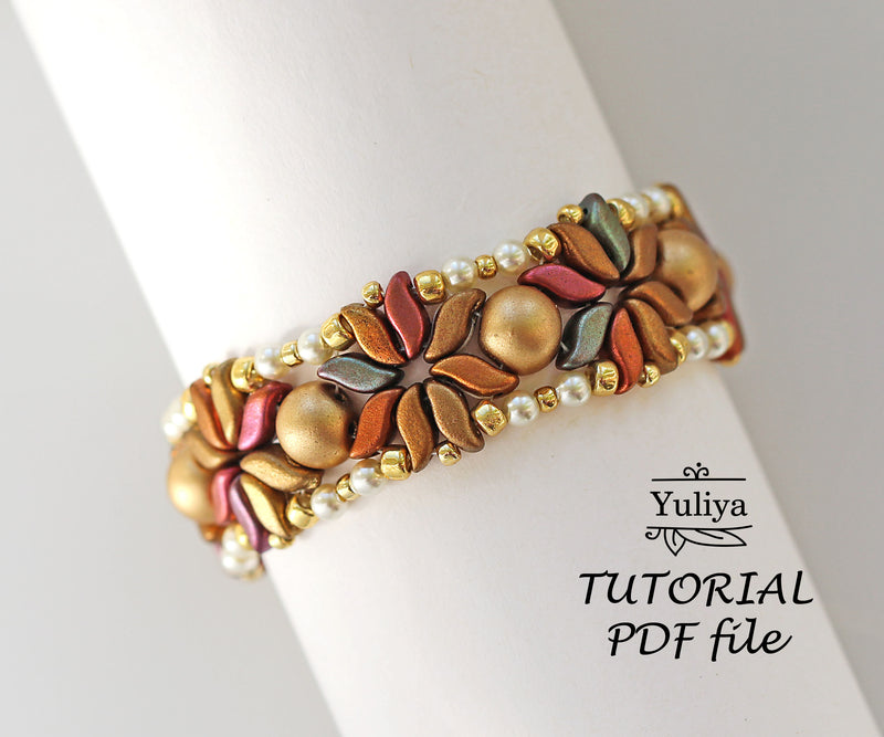 PDF Tutorial Bracelet "Stormflower"