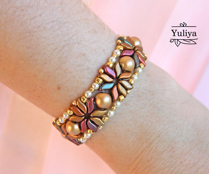 PDF Tutorial Bracelet "Stormflower"