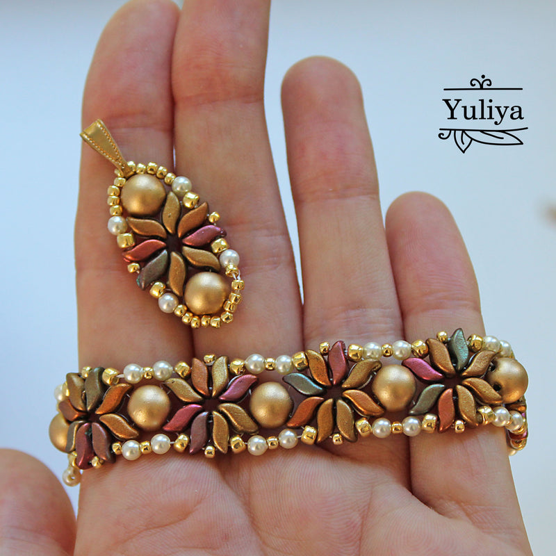 PDF Tutorial Bracelet "Stormflower"