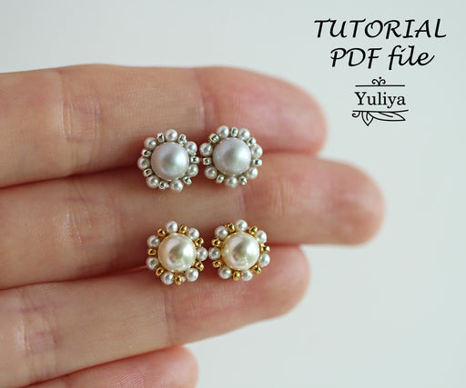 PDF Tutorial Stud Earrings "Noela"