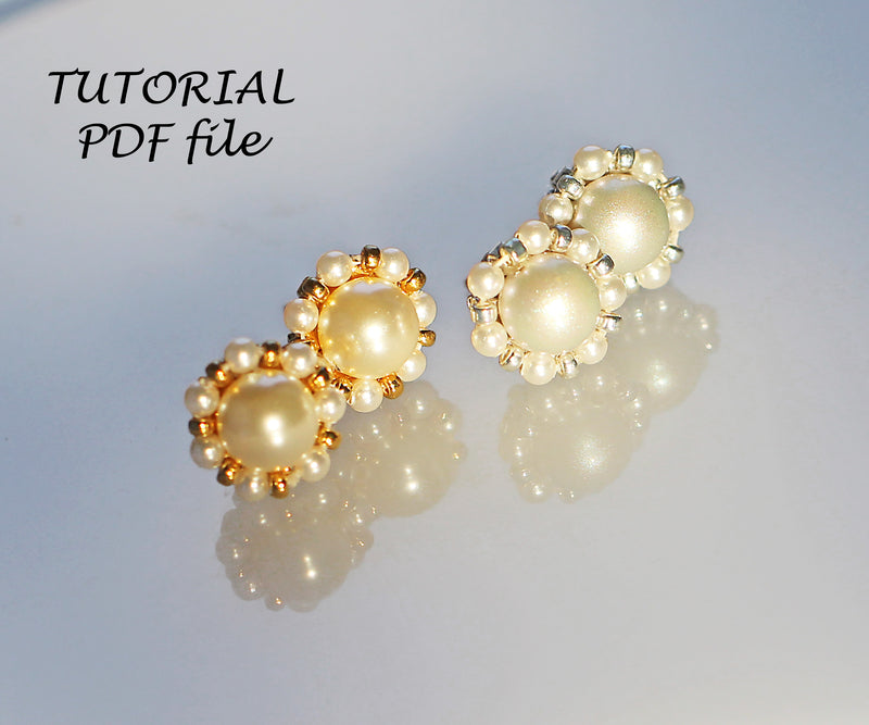 PDF Tutorial Stud Earrings "Noela"
