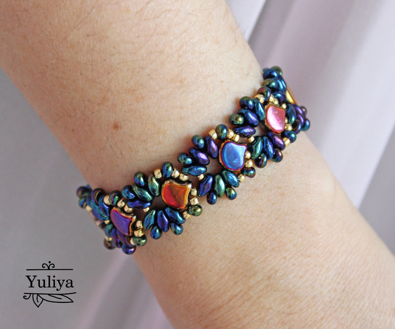 PDF Tutorial Jewelry Set “Flora” (with earrings)