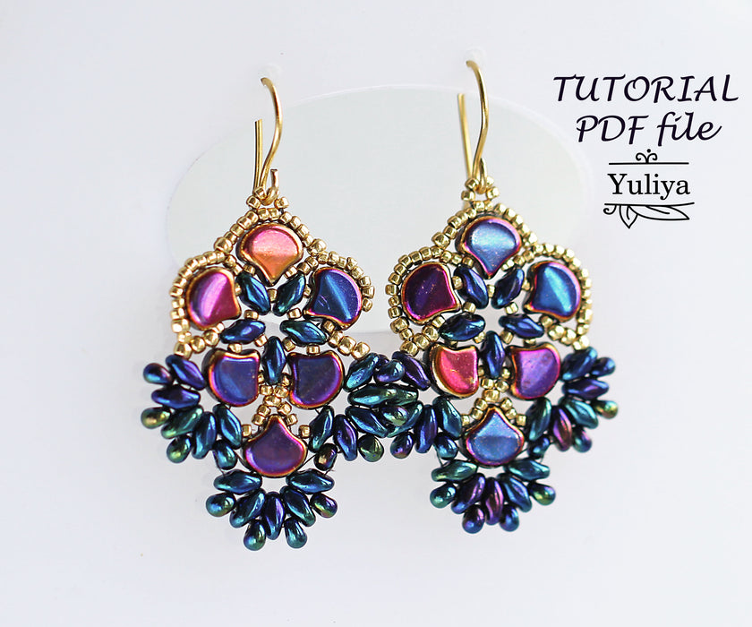PDF Tutorial Jewelry Set “Flora” (with earrings)
