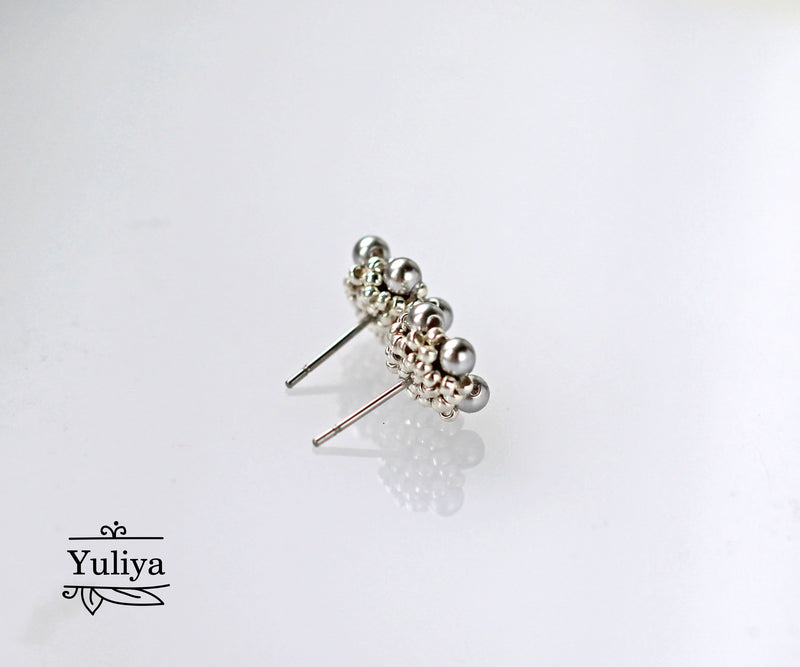PDF Tutorial Floral Stud Earrings
