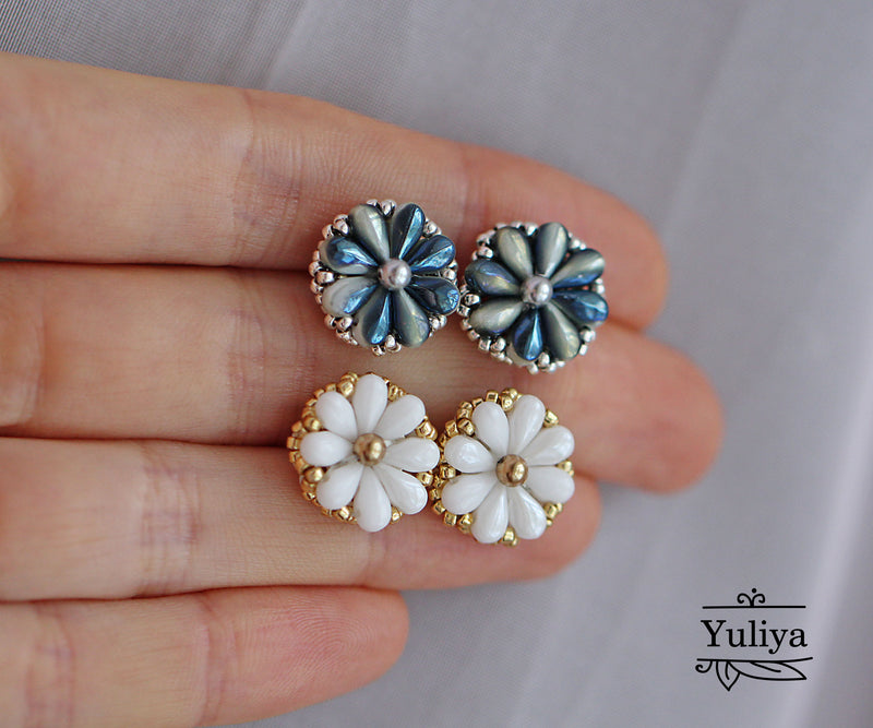 PDF Tutorial Daisy Stud Earrings
