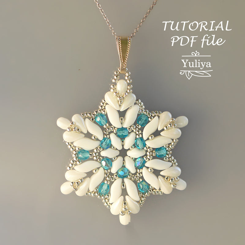 PDF Tutorial Pendant "Snowflake2"