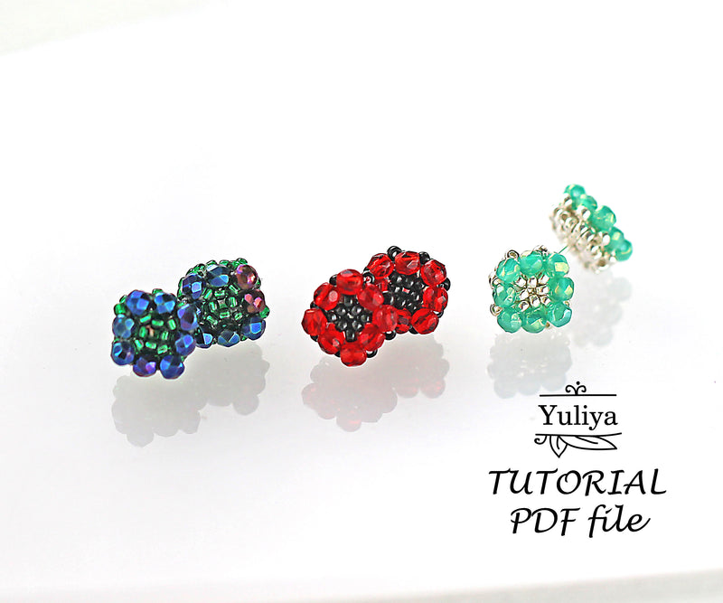 PDF Tutorial Stud Earrings "Rhomb"