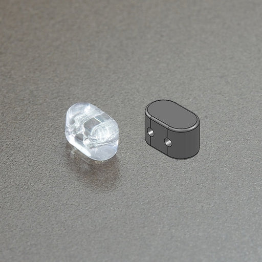 50 pcs Ios® Par Puca® 2-hole Beads, 2.5x5.5mm, Crystal, Czech Glass