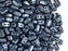 50 pcs Ios® Par Puca® 2-hole Beads, 2.5x5.5mm, Metallic Mat Blue, Czech Glass