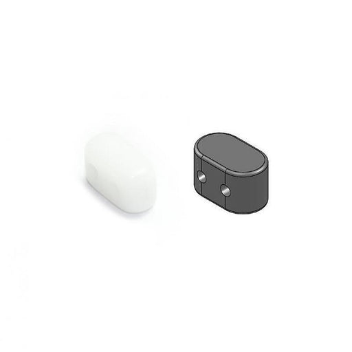 50 pcs Ios® Par Puca® 2-hole Beads, 2.5x5.5mm, Chalk White, Czech Glass