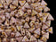 50 pcs Khéops® Par Puca® 2-hole Beads, Triangle 6mm, Chalk White Brown Purple Senegal, Czech Glass