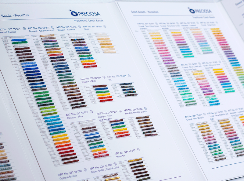 1 pc Preciosa Ornela Seed Bead & Rocaille Color Card