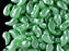 20 pcs 2-hole ZoliDuo® Left Pressed Beads, 5x8mm, Pastel Light Green, Czech Glass