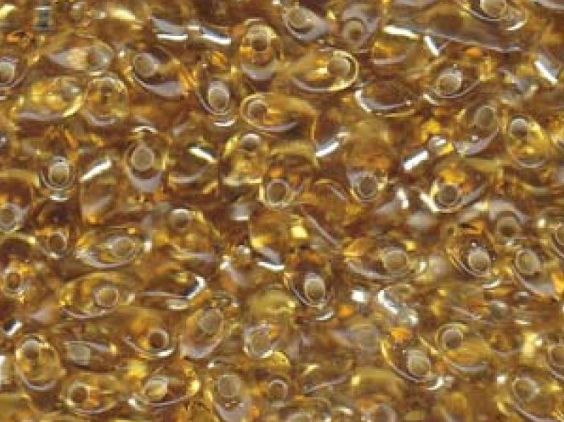 Long Magatama Beads 4x7 mm, Gold Silver Lined, Miyuki Japanese Beads