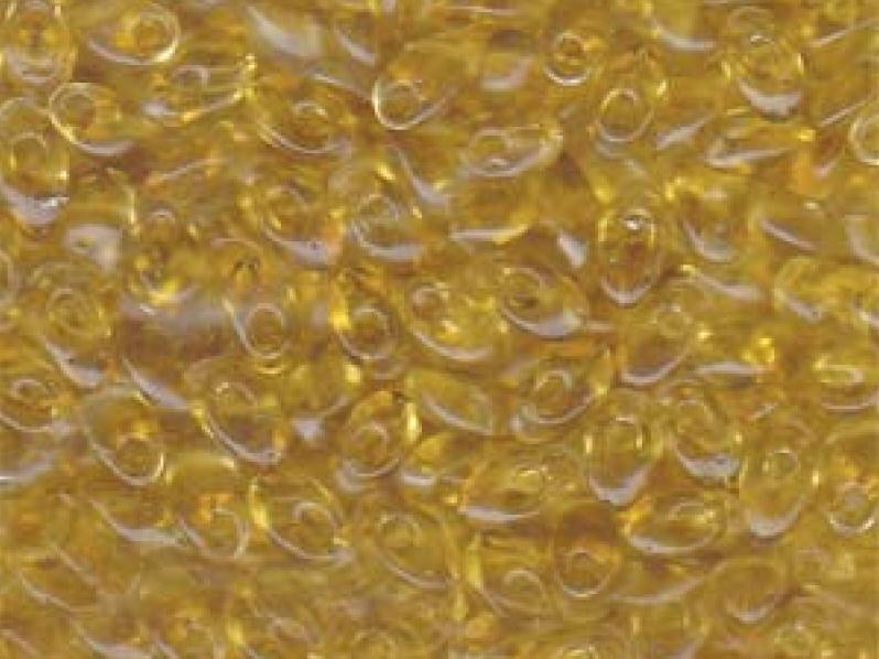 Long Magatama Beads 4x7 mm, Transparent Light Topaz, Miyuki Japanese Beads