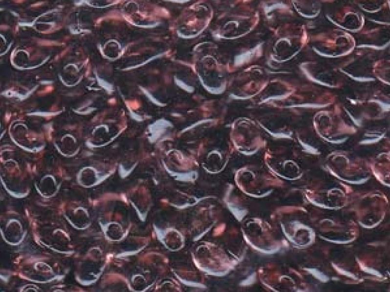 Long Magatama Beads 4x7 mm, Transparent Smoke Amethyst, Miyuki Japanese Beads