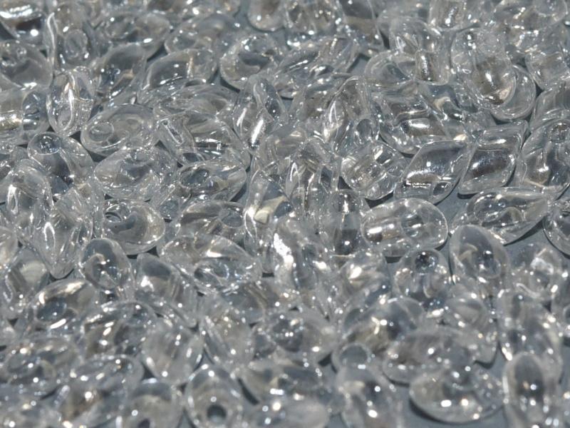 Long Magatama Beads 4x7 mm, Crystal Lustered, Miyuki Japanese Beads