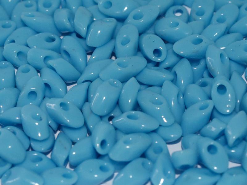 Long Magatama Beads 4x7 mm, Opaque Turquoise Blue, Miyuki Japanese Beads