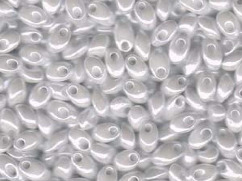 Long Magatama Beads 4x7 mm, White Pearl Ceylon, Miyuki Japanese Beads