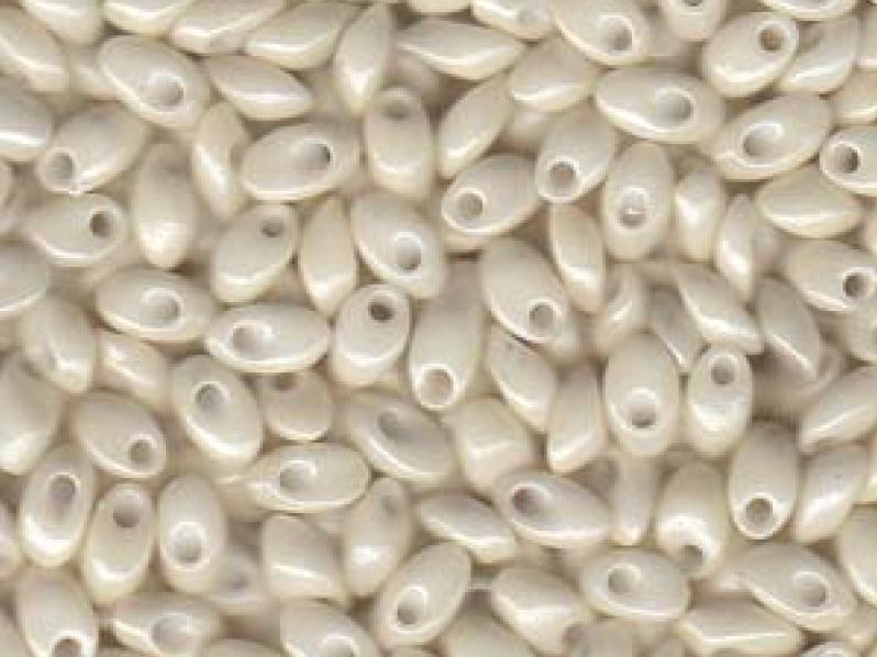 Long Magatama Beads 4x7 mm, Cream Ceylon, Miyuki Japanese Beads