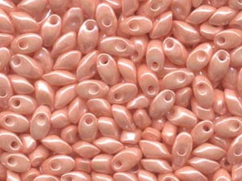 Long Magatama Beads 4x7 mm, Opaque Salmon, Miyuki Japanese Beads