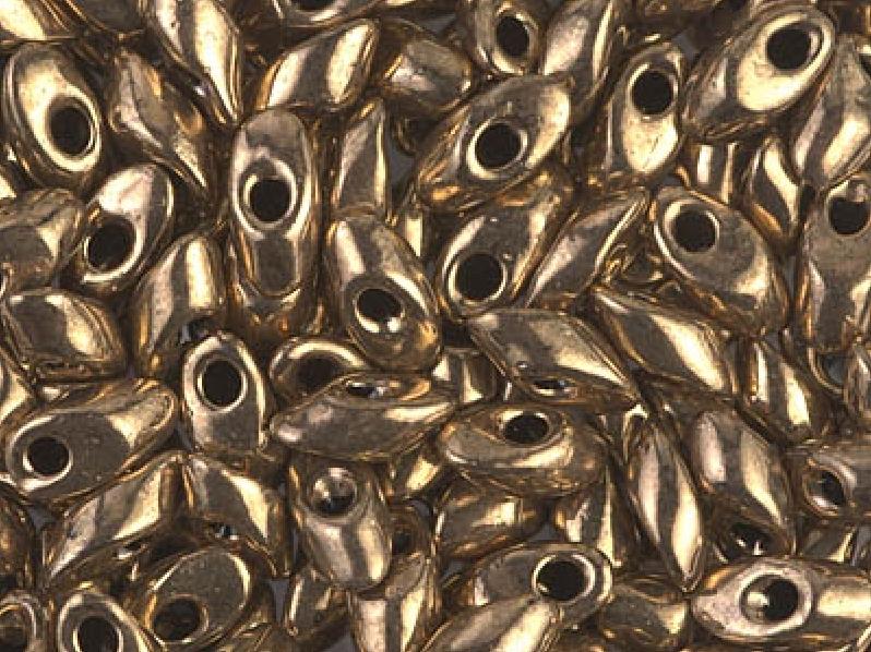 Long Magatama Beads 4x7 mm, Metallic Dark Bronze, Miyuki Japanese Beads