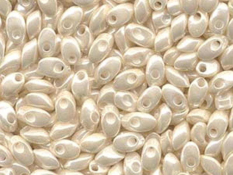 Long Magatama Beads 4x7 mm, Antique Ivory Pearl Ceylon, Miyuki Japanese Beads