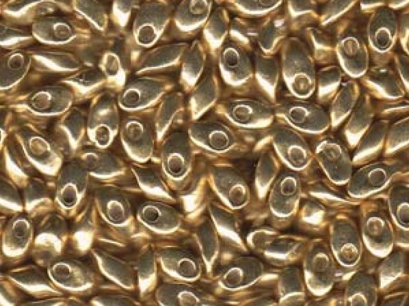 Long Magatama Beads 4x7 mm, Galvanized Gold, Miyuki Japanese Beads