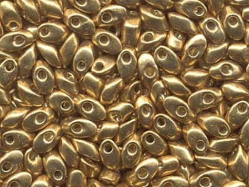 Long Magatama Beads 4x7 mm, Duracoat Galvanized Gold, Miyuki Japanese Beads