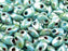 Long Magatama Beads 4x7 mm, Seafoam Green Picasso Luster, Miyuki Japanese Beads