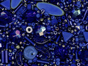 Glass Bead Mix , Midnight Blue, Czech Glass