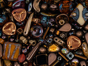 Glass Bead Mix , Aureate Chocolate, Czech Glass