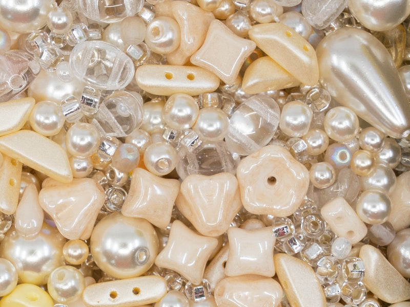 Glass Bead Mix , Seashell, Czech Glass