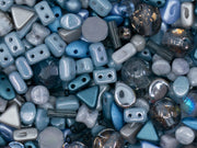 Glass Bead Mix , Winter Sky, Czech Glass