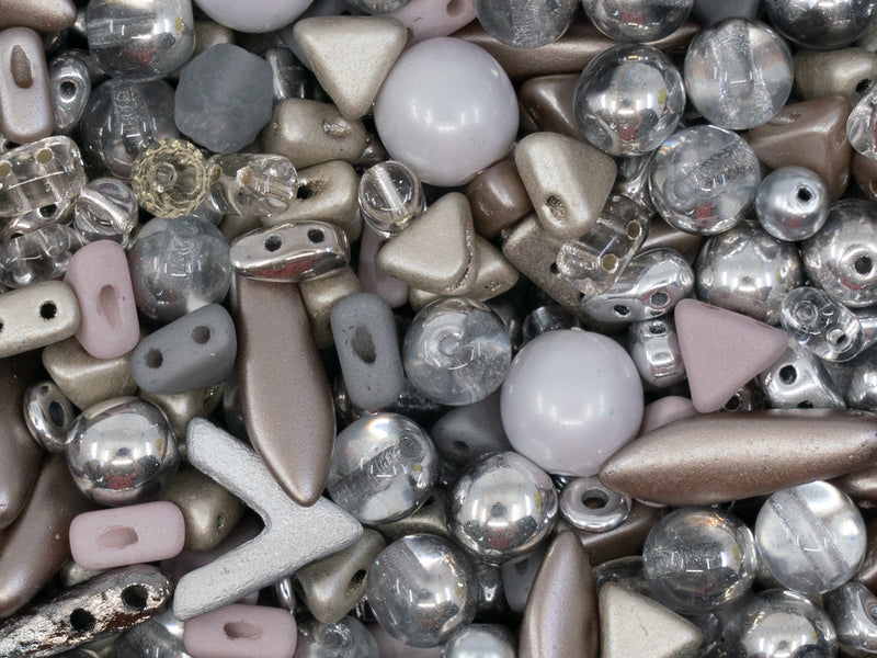 Glass Bead Mix , Dawn Haze, Czech Glass