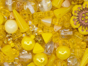 Glass Bead Mix , Flower Honey, Czech Glass