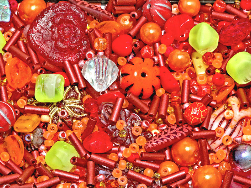 Random Mix of Czech Glass Beads , Glass Beads for Jewelry Making, Beads & Bead assortments, Pressed Beads, Matubo, Rutkovsky, Rocailles et al. Mixed Shapes and Size , Zanzibar, Czech Glass
