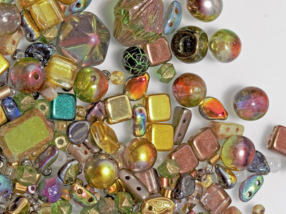 65 g (2,29 oz) Unique Mix of Czech Glass Beads for Jewelry Making