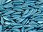 25 pcs Dagger Pressed Beads, 5x16mm, Chalk Blue Luster, Czech Glass